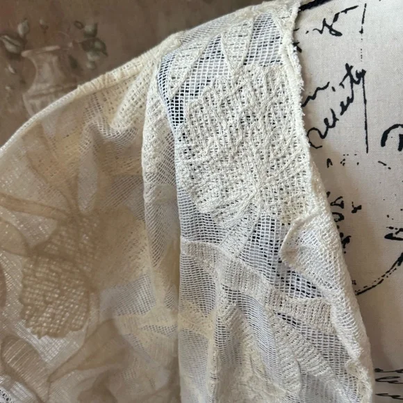 FREE PEOPLE WILLOW LACE TIE FRONT OPEN TOP OS - Picture 8 of 8